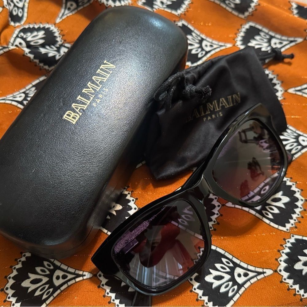 Balmain Elegant Black Sunglasses bl 2039 c01 5217 140 Cat 2 Made in France